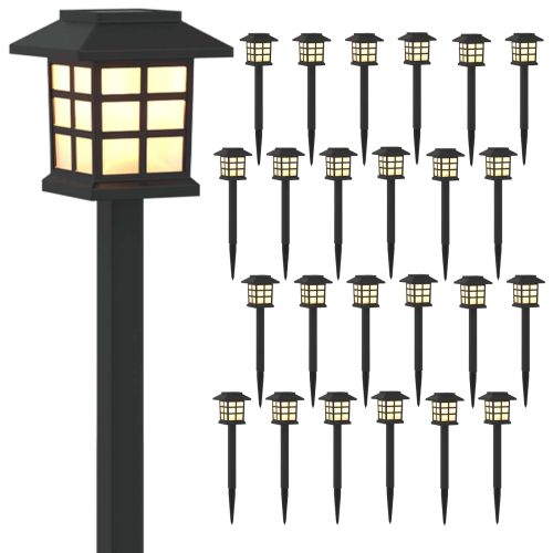 Слънчеви лампи за външна употреба с колче за земя 24 pcs ПП