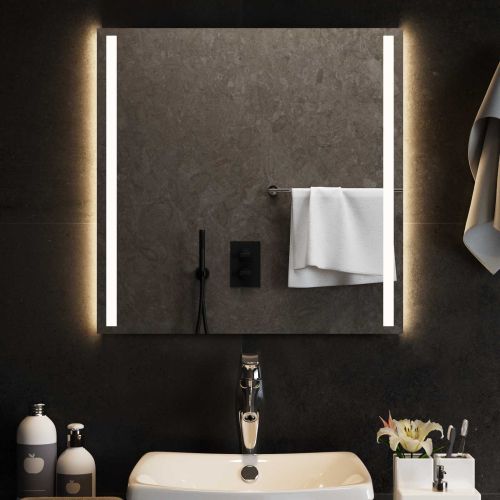 LED огледало за баня Прозрачен 60 x 60 cm закалено стъкло
