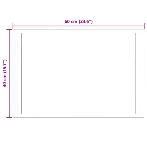 LED огледало за баня Прозрачен 60 x 40 cm закалено стъкло