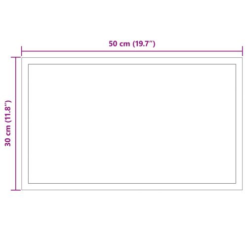LED огледало за баня Прозрачен 50 x 30 cm закалено стъкло