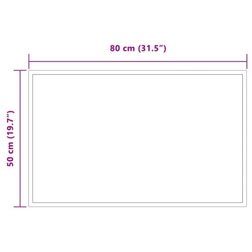LED огледало за баня Прозрачен 80 x 50 cm закалено стъкло