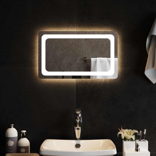 LED огледало за баня Прозрачен 50 x 30 cm закалено стъкло