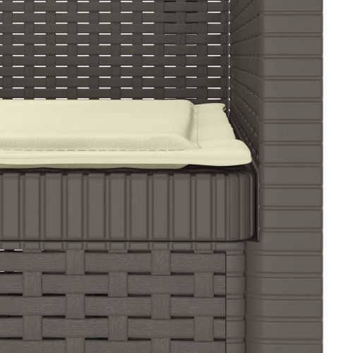 Кресло за 1 с възглавница, изглеждащо от ратан ПП Светлосиво