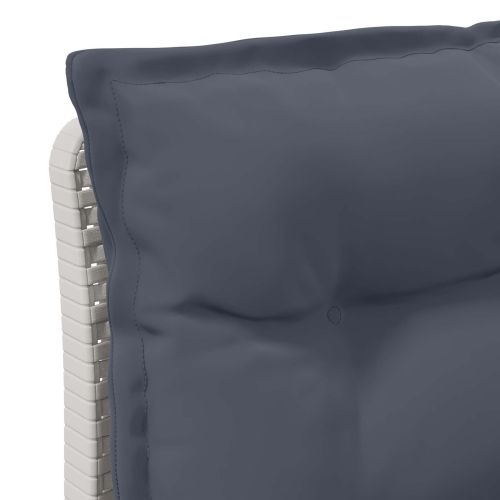 Пейка за градина с Cushions във вид на ратан ПП Бяло