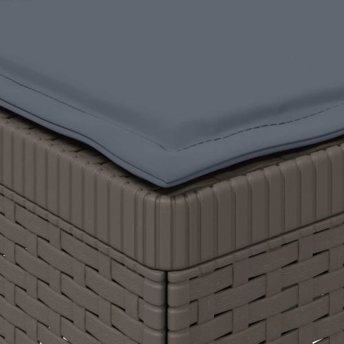 Пейка за градина с Cushions във вид на ратан ПП Светлосиво