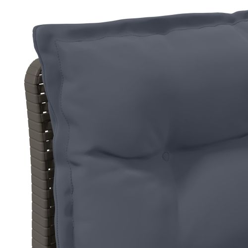 Пейка за градина с Cushions във вид на ратан ПП Светлосиво