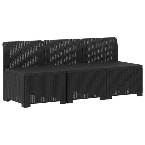 Пейка за градина с Cushions във вид на ратан ПП Антрацит
