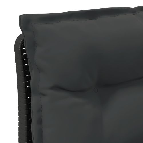 Пейка за градина с Cushions във вид на ратан ПП Антрацит