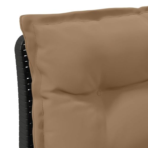 Пейка за градина с Cushions във вид на ратан ПП Антрацит