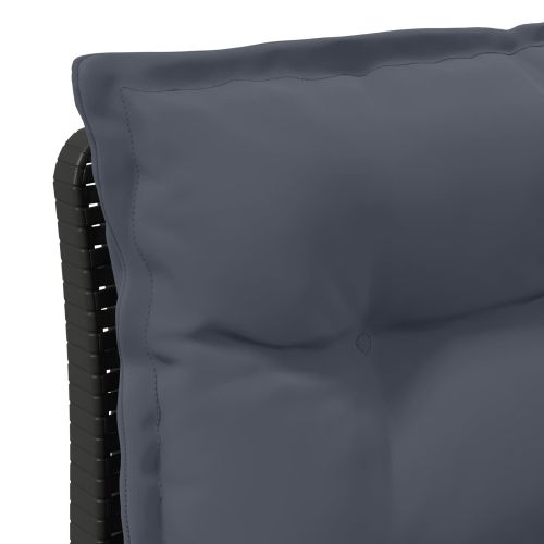 Пейка за градина с Cushions във вид на ратан ПП Антрацит
