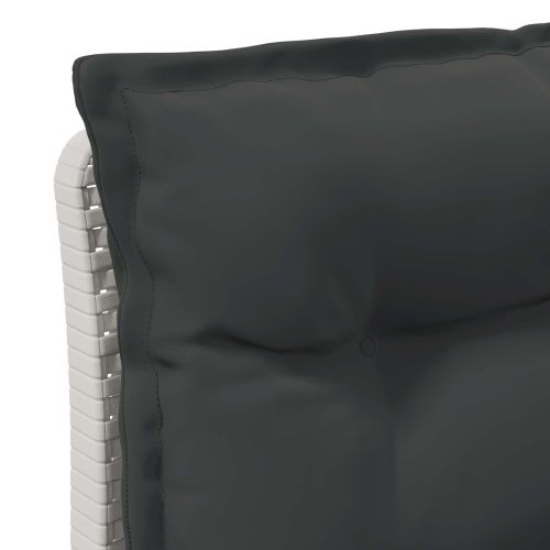 Пейка за градина с Cushions във вид на ратан ПП Бяло