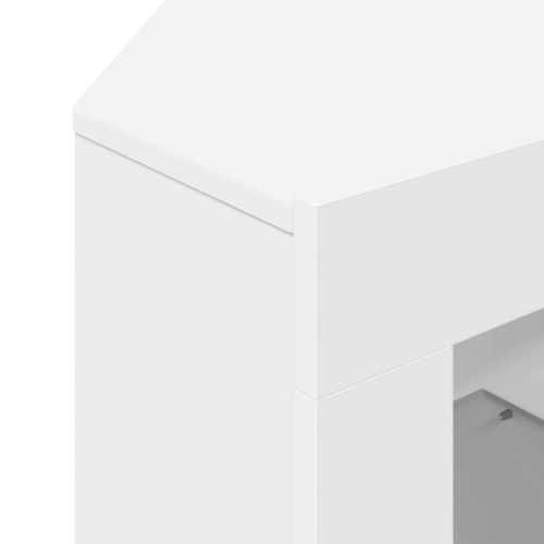 Ъглов кабинет за LED телевизор 100x40x68см Бяло