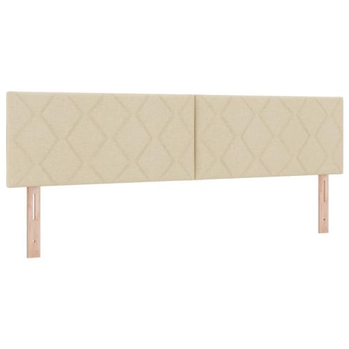 Легло с пружинирана основа с таблото Крем 200 x 180 cm текстил