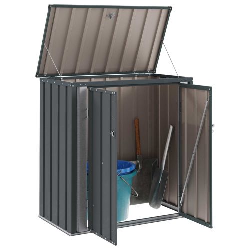 Кутия за съхранение в градината Черно 101,5 x 57 x 100,5 см