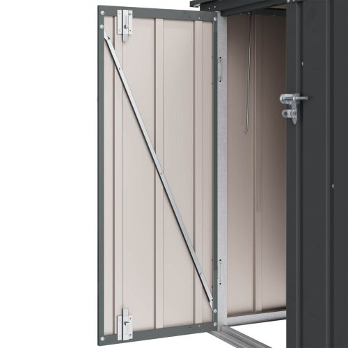 Кутия за съхранение в градината Черно 101,5 x 57 x 100,5 см