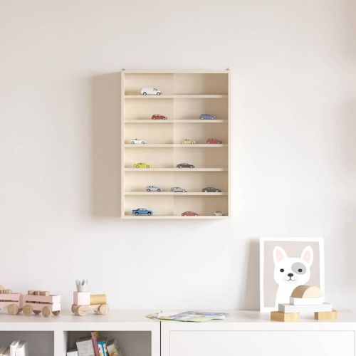 Стена дисплей кутия с рафт Бежово 40 x 8,5 x 54 см Шперплат