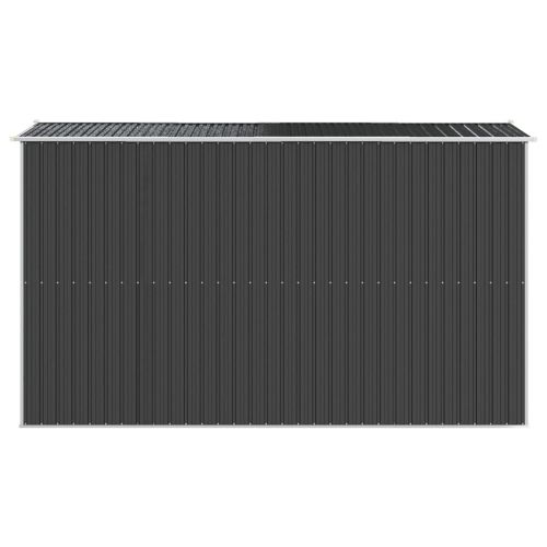Градинска барака антрацит 192x357x223 см поцинкована стомана