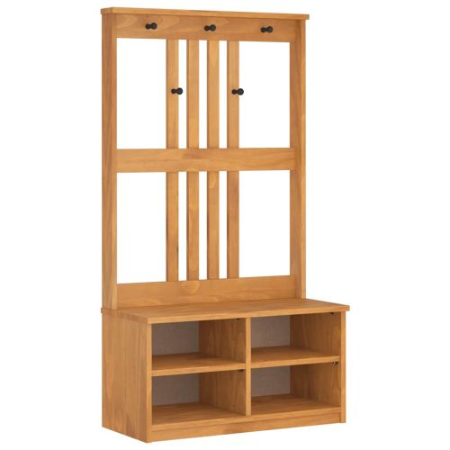 vidaXLL Дърво за антре SANDNES 87x40x159,5 cm масивна дървесина бор