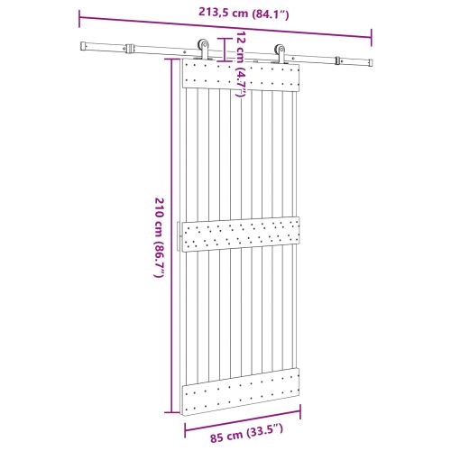 Преплъзваща се врата NARVIK 85 x 210 см (213,5 см)