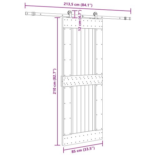 Преплъзваща се врата NARVIK 85 x 210 см (213,5 см)