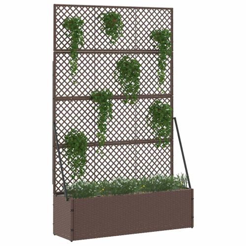 Садово решетъчно саксийно Кафяво 105 x 30 x 170 см Метал