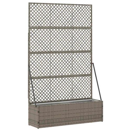 Садово решетъчно саксийно Сив 105 x 30 x 170 см Метал