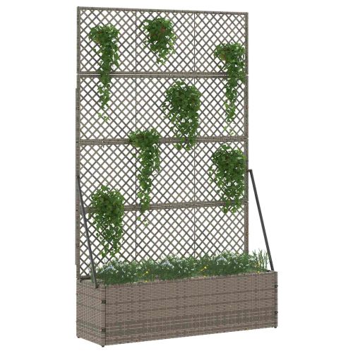Садово решетъчно саксийно Сив 105 x 30 x 170 см Метал