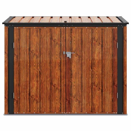 Кутия за съхранение в градината Кафяво 151,5 x 82 x 110,5 см