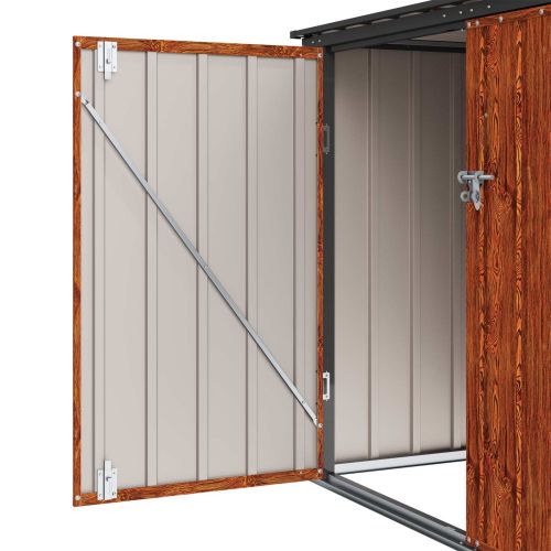 Кутия за съхранение в градината Кафяво 151,5 x 82 x 110,5 см
