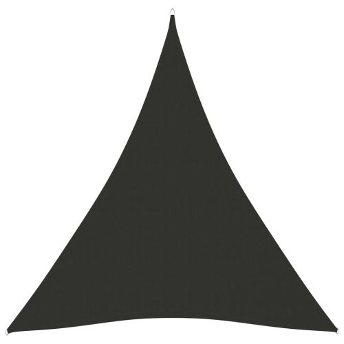 VidaXL Платно-сенник, Оксфорд плат, триъгълно, 5x7x7 м, антрацит
