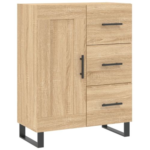 Висок шкаф, дъб сонома, 69,5x34x180 см, инженерно дърво