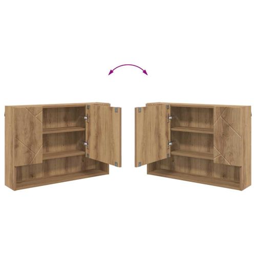Комплект мебели за баня 3 бр. Дъб 76,5 x 35 x 64 см
