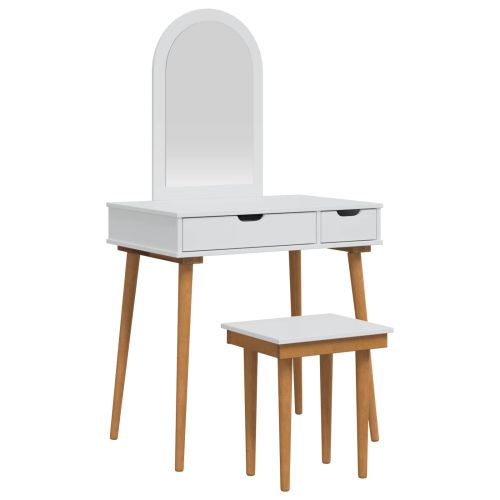 Комплект тоалетно шкафче FAUSKE 3 бр. Бяло 76 x 50 x 143 см