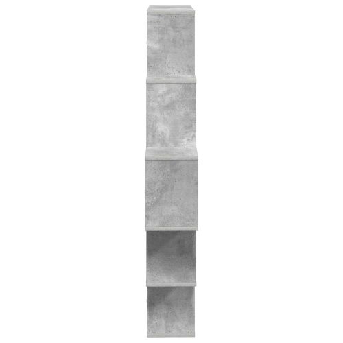 Стенен рафт Бетонно сиво 120 x 20 x 136 см Инженерна дървесина