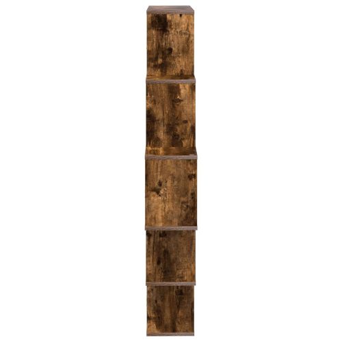 Стенен рафт Опушен дъб 120 x 20 x 136 см Инженерна дървесина