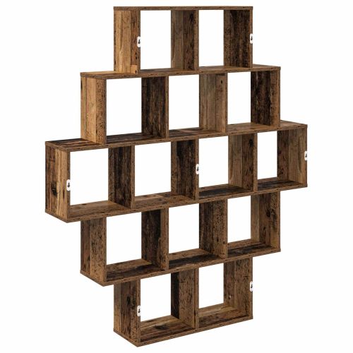 Стенен рафт Старо дърво 120 x 20 x 136 см Инженерна дървесина