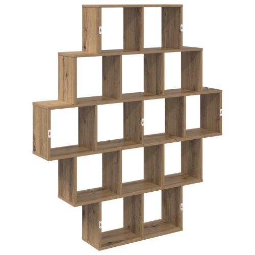 Стенен рафт Дъб артизан 120 x 20 x 136 см Инженерна дървесина