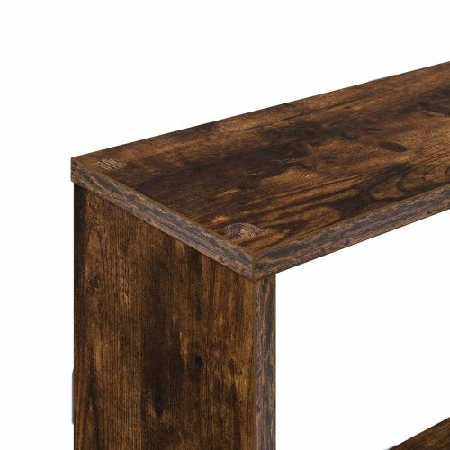 Стенен рафт Опушен дъб 122 x 18 x 60 см Инженерна дървесина
