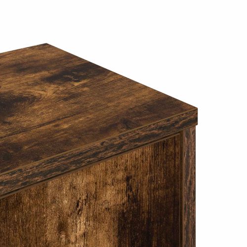 Стенен ъглов рафт Опушен дъб 48 x 48 x 120 см