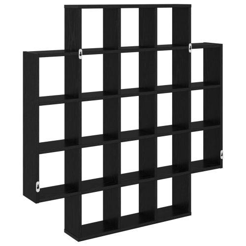Стенен рафт Черен дъб 100 x 13 x 100 см Инженерна дървесина
