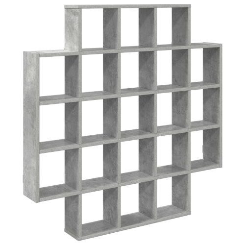 Стенен рафт Бетонно сиво 100 x 13 x 100 см Инженерна дървесина