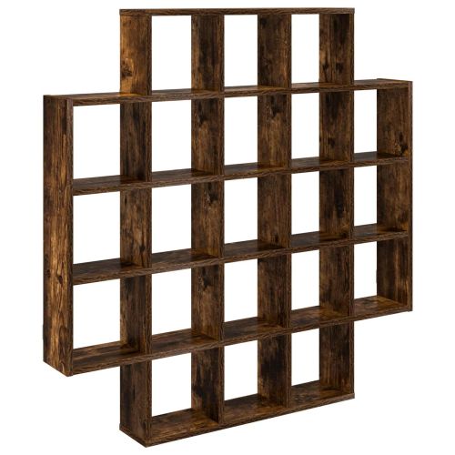Стенен рафт Опушен дъб 100 x 13 x 100 см Инженерна дървесина
