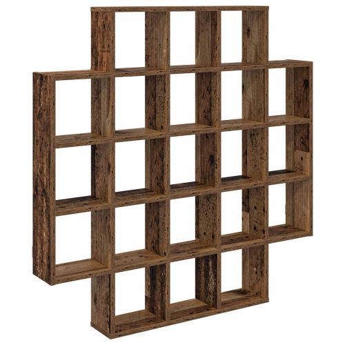 Стенен рафт Старо дърво 100 x 13 x 100 см Инженерна дървесина