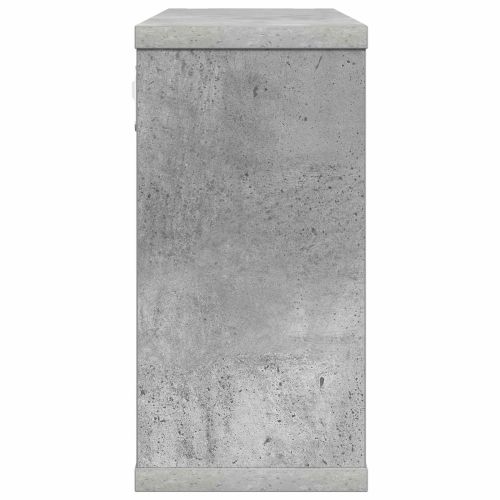 Плаващи рафтове Бетонно сиво 80 x 15 x 30 см