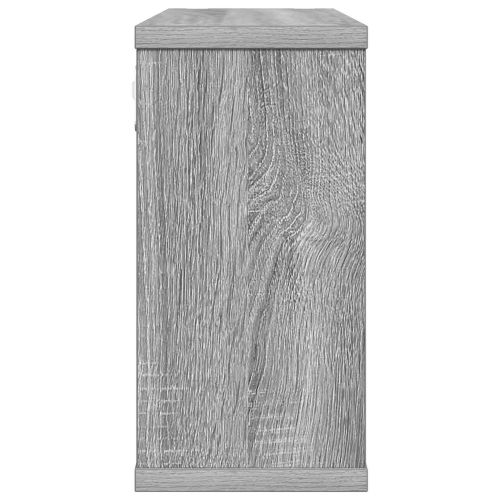 Плаващи рафтове Сив Сонома 80 x 15 x 30 см Инженерна дървесина