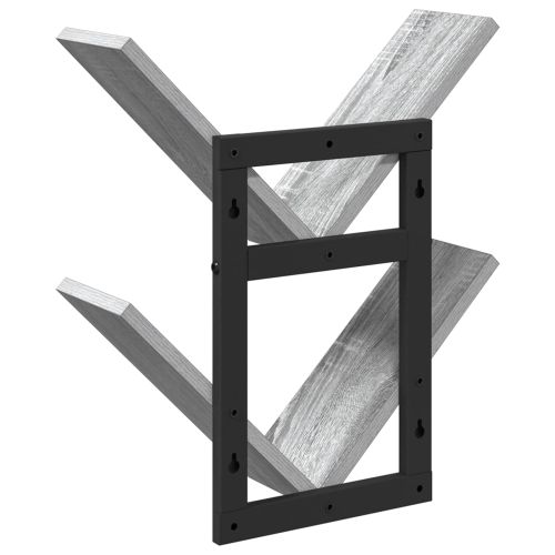 Плаваща стена 2 бр. Сив Сонома 43 x 15 x 47 см