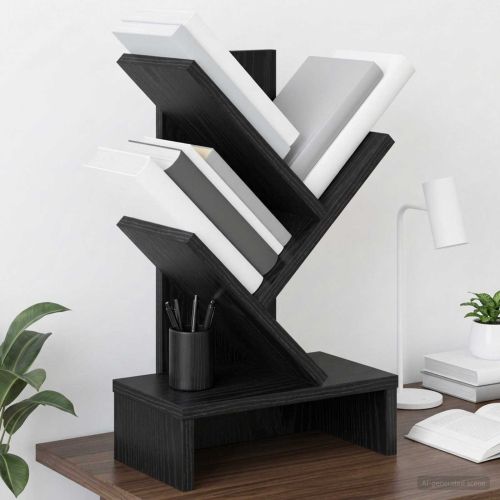 Дървена библиотека 3-тирe 30 x 18 x 48 см Инженерна дървесина