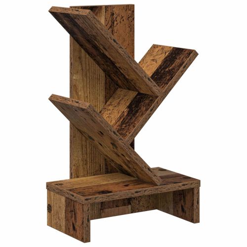 Дървена библиотека 3-тирe 30 x 18 x 48 см Инженерна дървесина