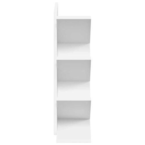 Дървен рафт за книги 4-етажа 30 x 18 x 60 см Бяло