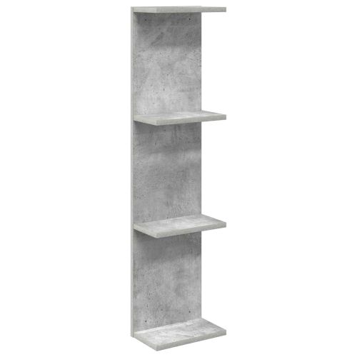 Стенен рафт Бетонно сиво 22 x 15 x 100 см Инженерна дървесина